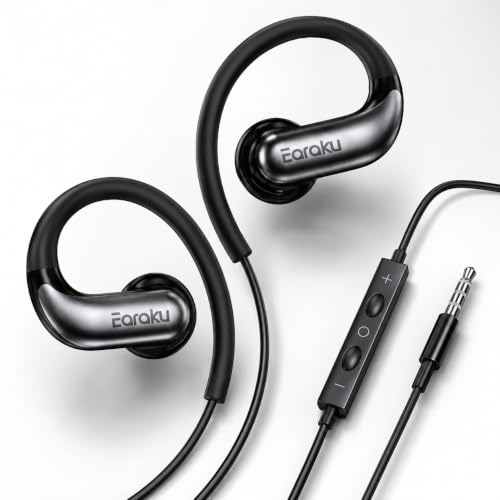 Amazon.co.jp: 【原音忠実】 イヤホン 有線 耳掛け式 マイク付き